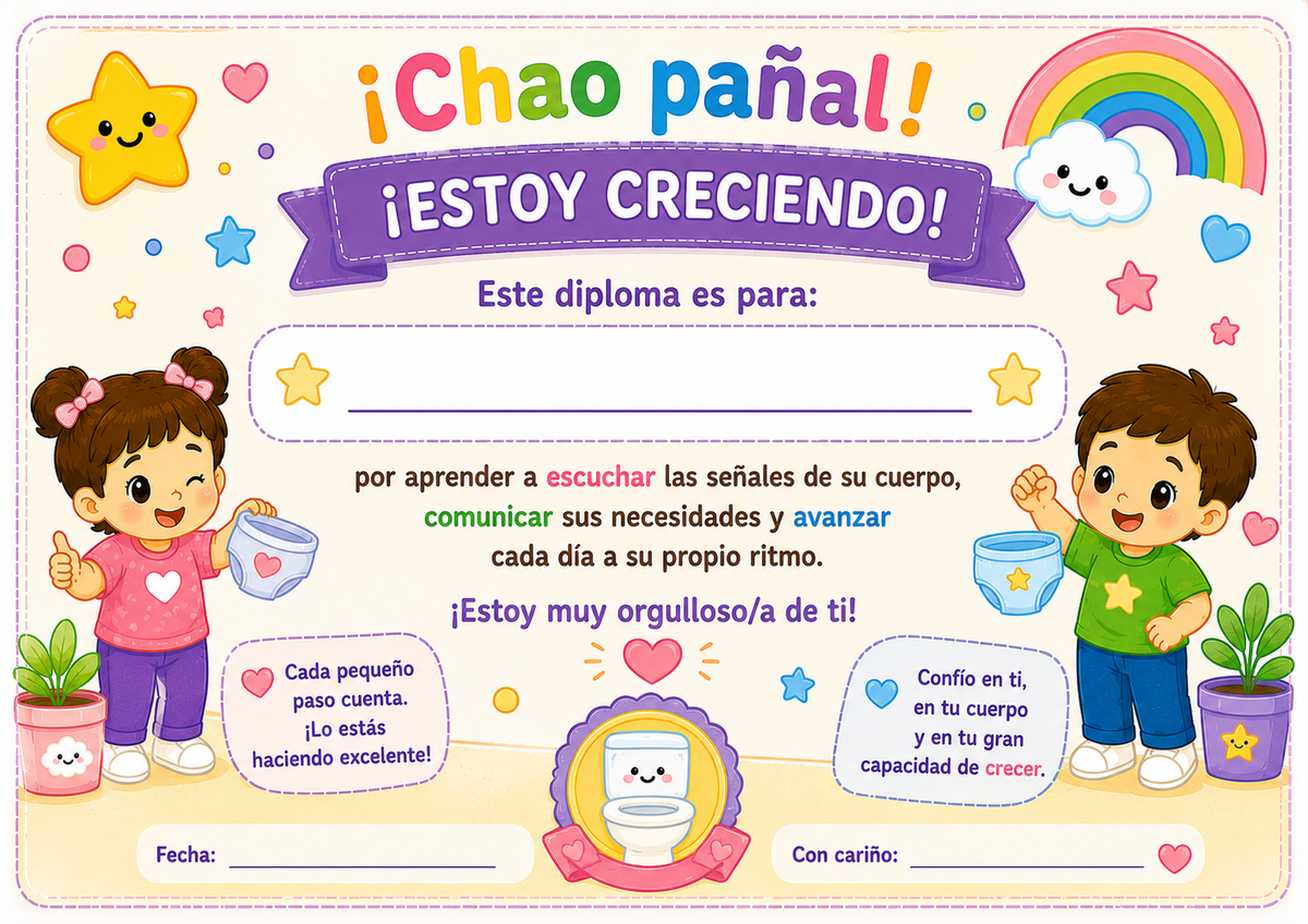 Guía Práctica "¡Chao Pañal!" | Control de Esfínter para Niños y Niñas